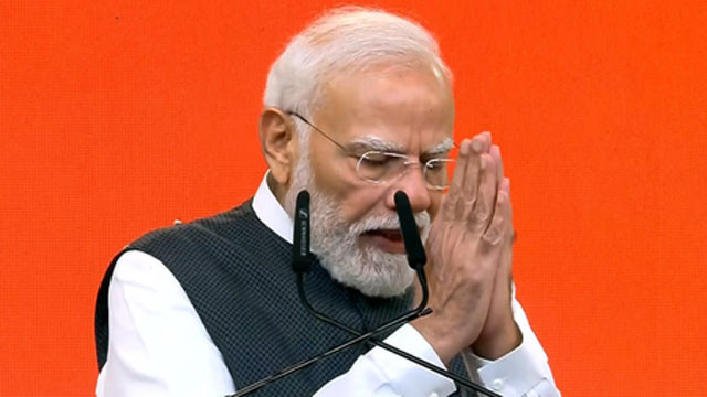 PM Modi bows to people as he completes 25 years in office