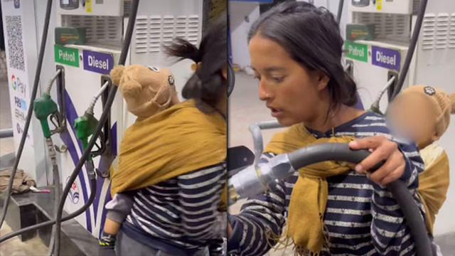 Baby on back work in hand working mother video wins millions of hearts viral