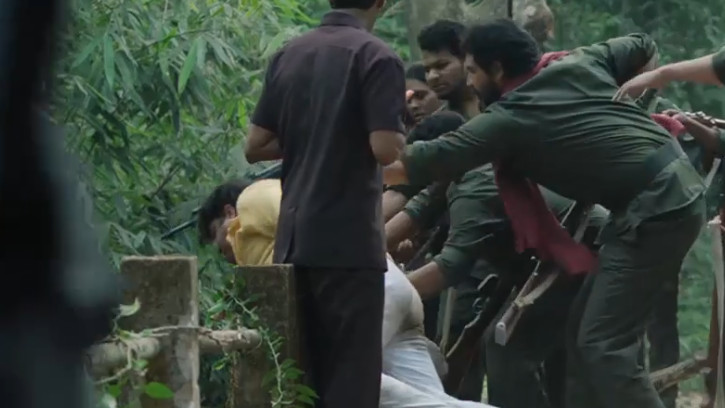 Accident on Comrade Kalyan sets Srikanth Iyengar escapes narrowly here is the video