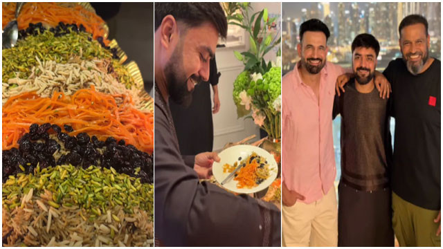 Rashid Khan hosts grand treat for Pathan brothers in Dubai