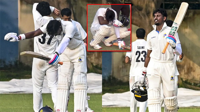 Abishek Porel scores century after release from jail and breaks down on field