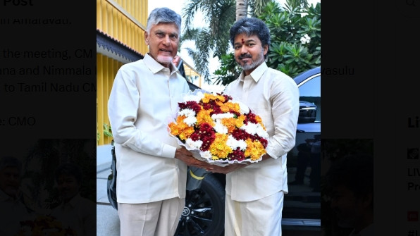 Tamil Nadu CM Vijay meets Chandrababu
