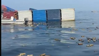 Ship sinks in Strait of Hormuz iPhones and perfumes floating in sea