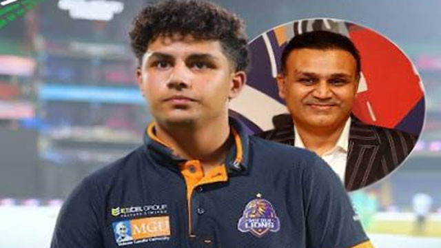 Like father like son Virender Sehwag son Aryavir Sehwag smashes century in Vinoo Mankad Trophy
