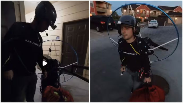 Jacob Hutler travels to office by air instead of car innovative idea