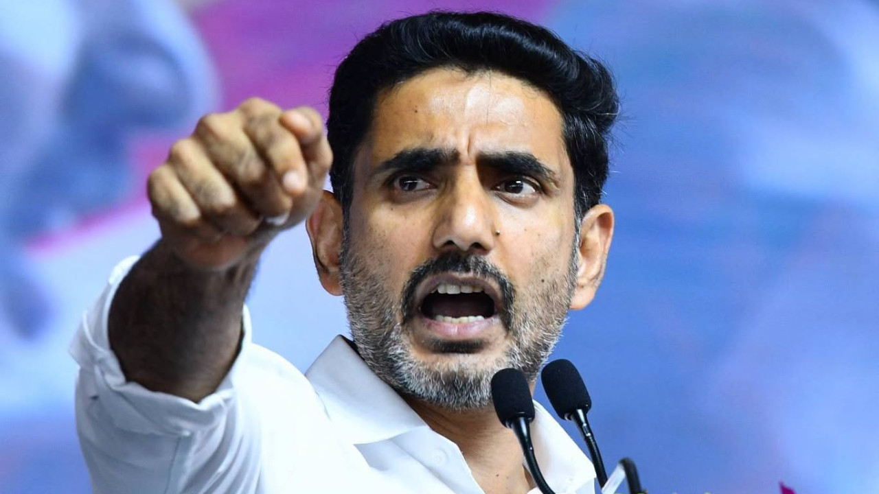 Nara Lokesh slams YCP leaders for destroying newly laid road