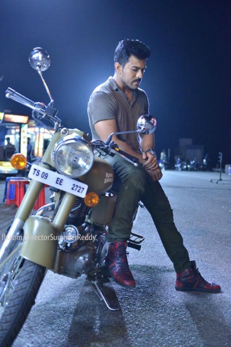 Pic Talk : Ram Charan on Bullet from Dhruva