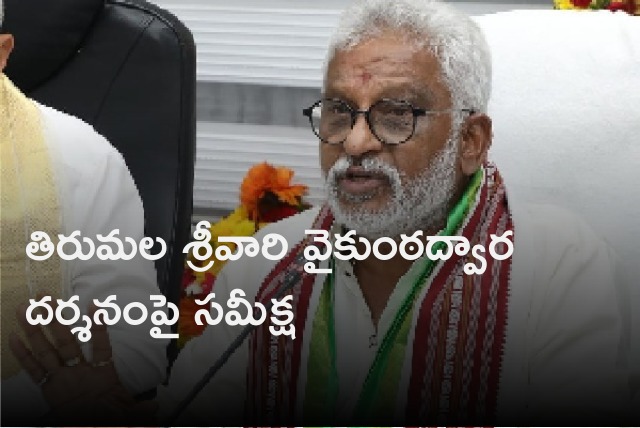 YV Subbareddy reviews Vikuntadwara Darshanam in Tirumala