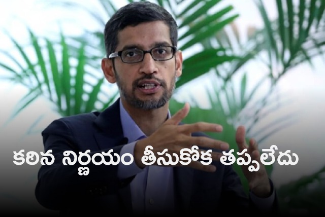 Sundar Pichai Defends Google Layoffs