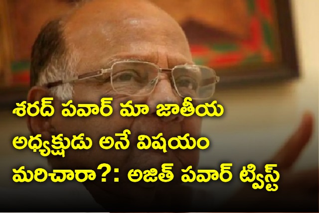 Sharad Pawar is NCP national president says Ajit Pawar