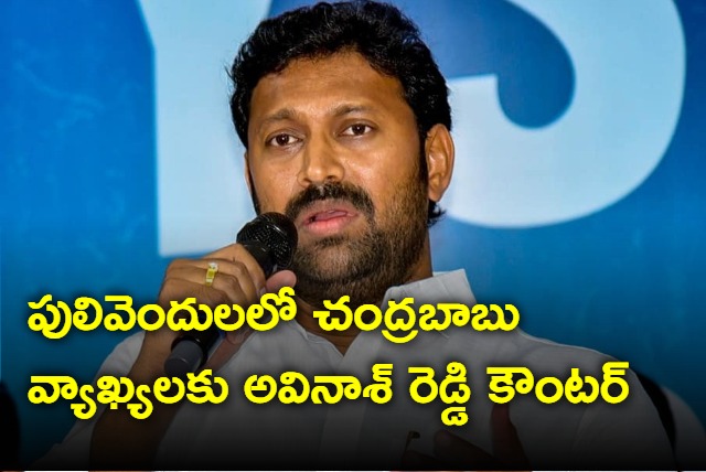 Avinash Reddy counters Chandrababus comments in Pulivendula