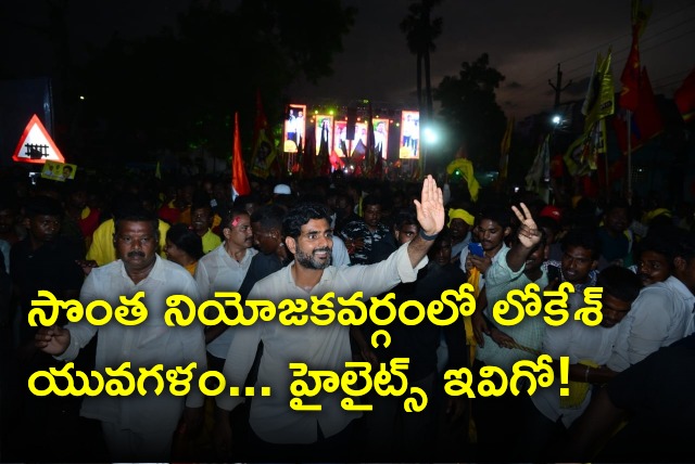 Nara Lokesh Yuvagalam Padayatra in Mangalagiri constituency 