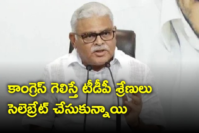TDP followers celebrated Congress victory says Ambati Rambabu