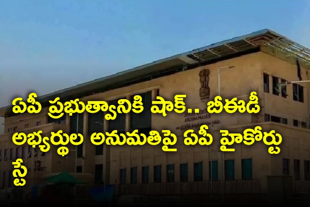 AP High Court stays the rule permitting BEd candidates for SGT posts