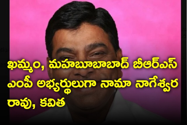 KCR decides nama and kavitha as mps from khammam and mahabubabad