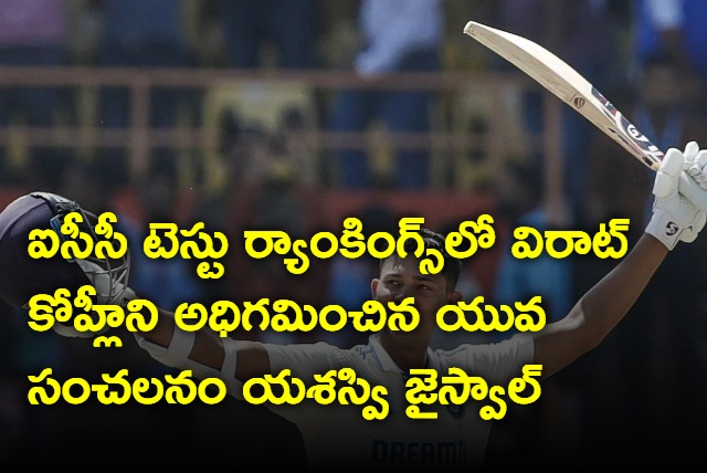 Young Batsman Yashaswi Jaiswal overtakes Virat Kohli in ICC Test rankings