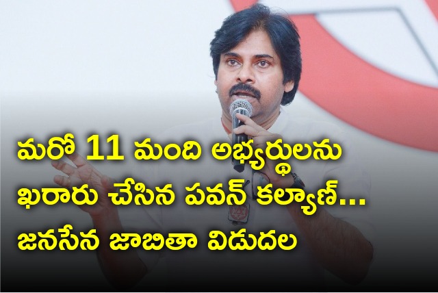Pawan Kalyan confirmed another 11 candidates for assembly elections