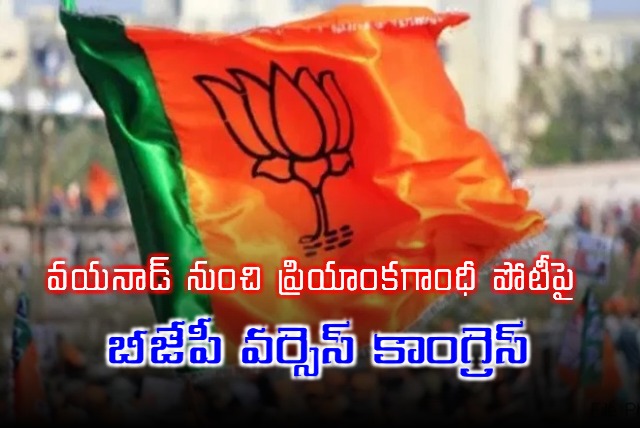 BJP fires at Congress for priyanka gandhi contesting from Wayanad