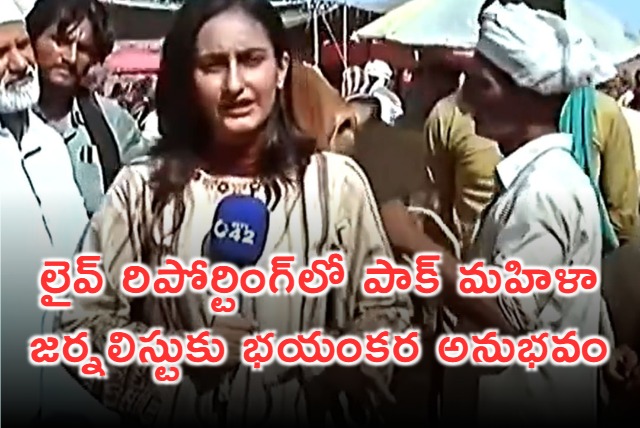 Bull interrupts live TV coverage hits Pakistani female journalist