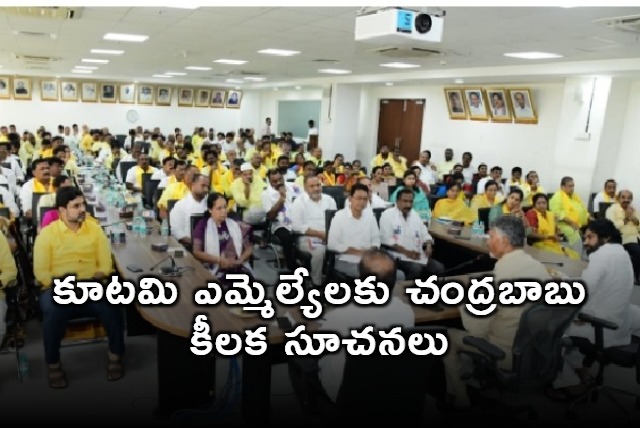 Chandrababu key suggestions to NDA MLAs