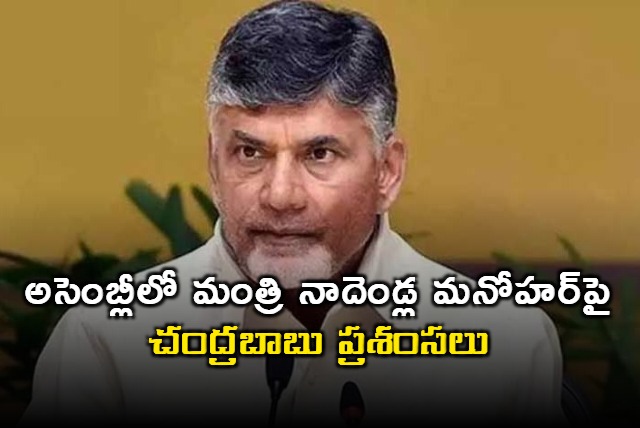Chandrababu praises Nadendla Manohar in Assembly