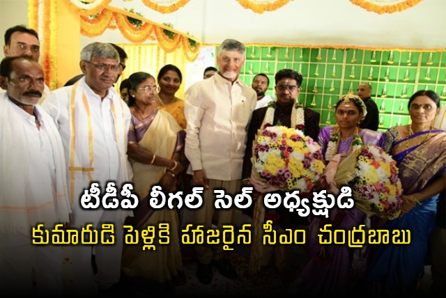 CM Chandrababu Naidu Attends TDP Legal Cell President Son Marriage 