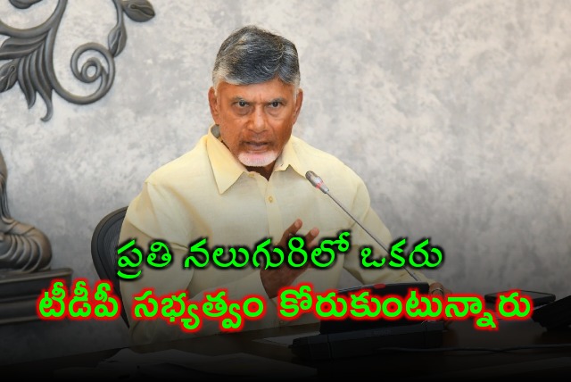 Chandrababu tele conference with party cadre on TDP membership drive 