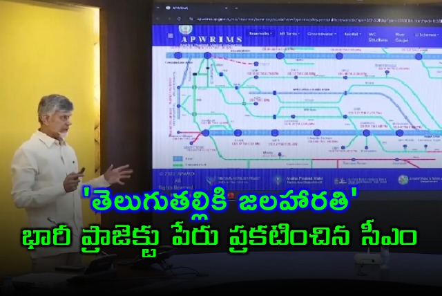  CM Chandrababu announces huge project name Telugu Talliki Jala Harathi