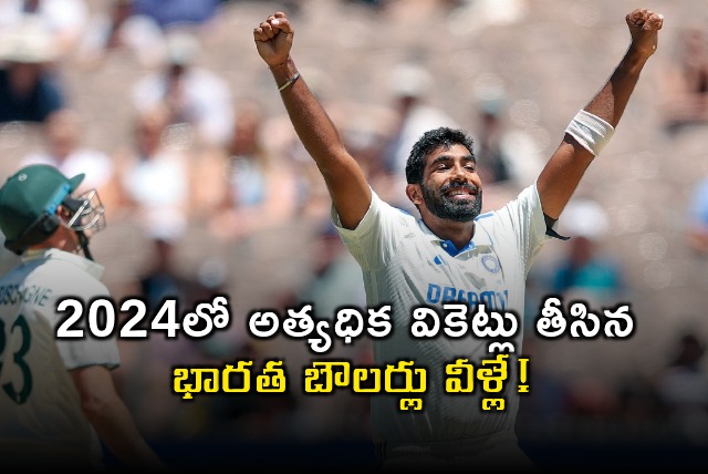 Jasprit Bumrah became the top Indian bowler in 2024 with most wickets