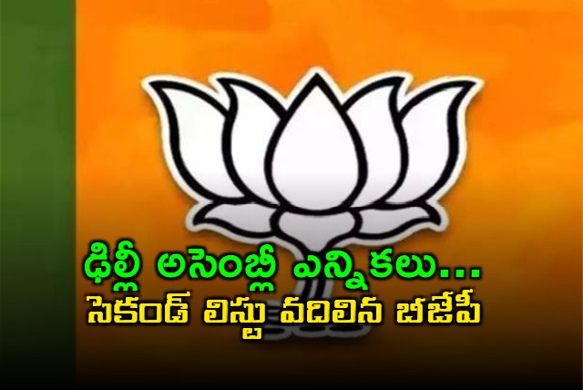 bjp releases second list of 29 candidates for delhi elections