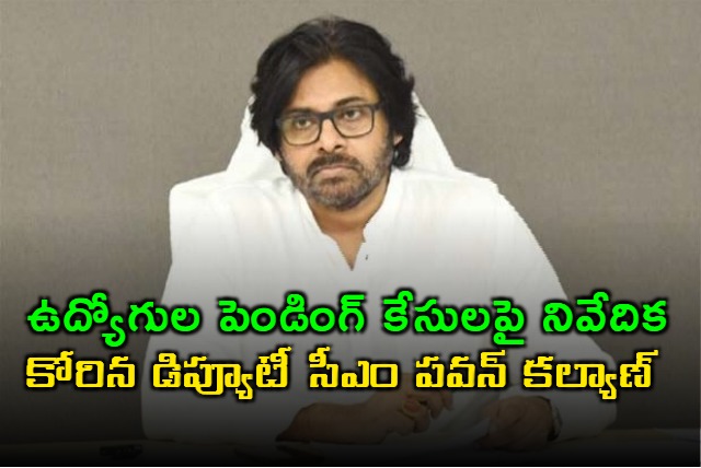 pawan kalyan orderd department heads to give report on pending cases