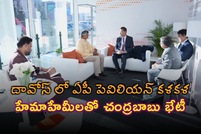 AP CM Chandrababu met top CEOs and Chairmans in Davos
