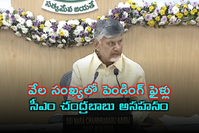 CM Chandrababu disappoints with pending files in various ministries