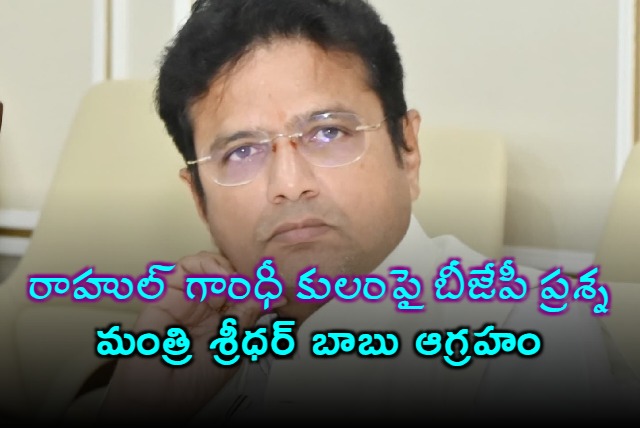 Sridhar Babu fires at bjp leaders over rahul gandhi issue