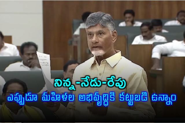 CM Chandrababu reiterated TDP always committed for women empowerment