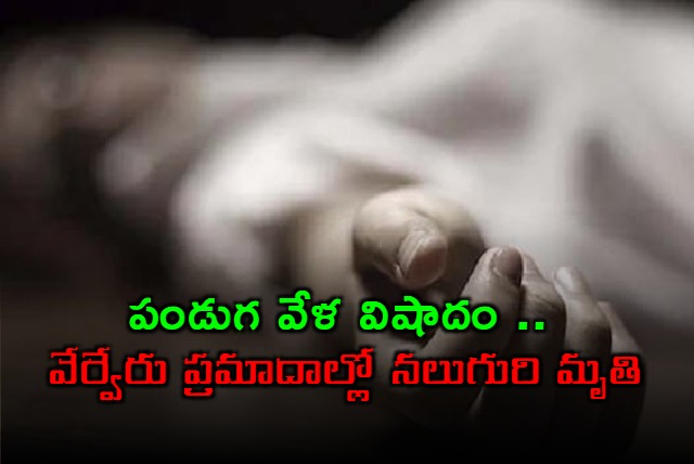 Four killed in separate accidents in Telangana