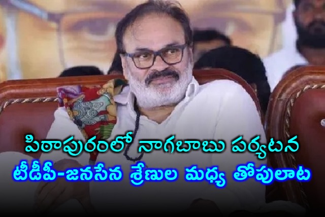 Nagababus Pithapuram Tour Day 2 TDP anf Janasena Workers Clash