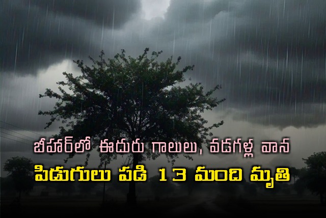 13 killed in Bihar due to lightning strikes amidst hailstorm