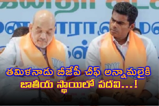 Annamalai to Get National Post in BJP