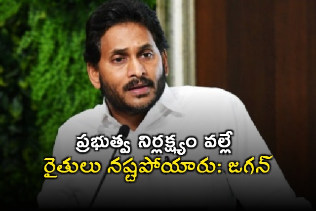 YS Jagan Blames AP Government for Farmer Losses Due to Unseasonal Rains