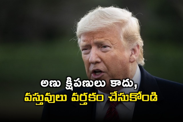 Lets trade goods not nukes Trump told India  Pakistan