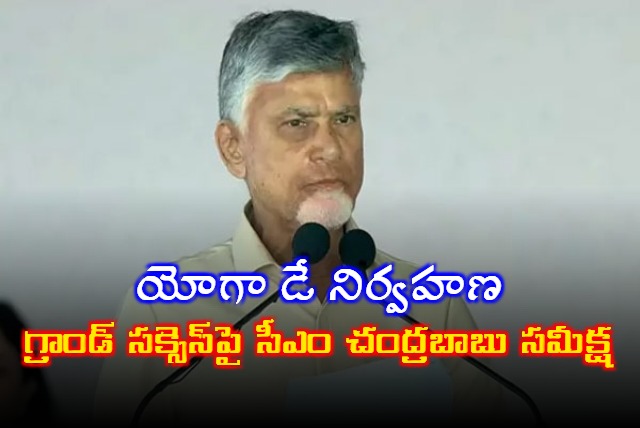 Chandrababu Naidu Reviews Successful Yoga Day Celebrations