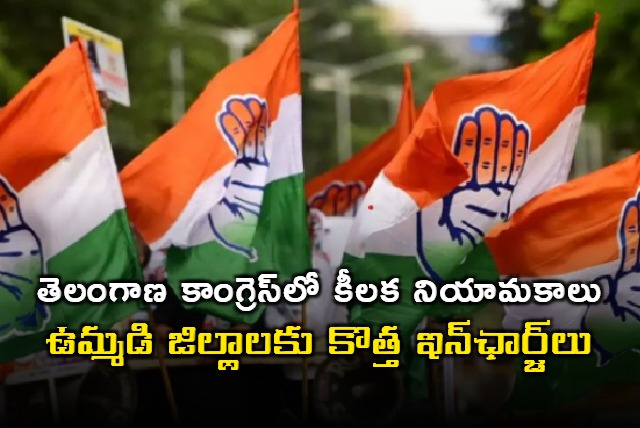 Telangana Congress Appoints New District Incharges