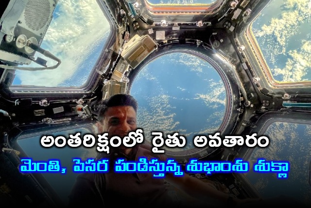 Shubhanshu Shukla Turns Farmer in Space Growing Fenugreek and Mung Beans