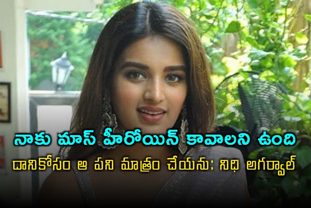 Nidhhi Agerwal Wants Mass Heroine Image But Wont Do This