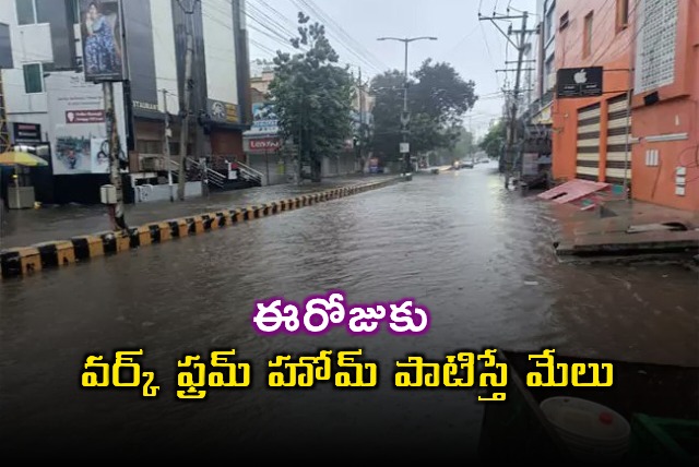 Cyberabad Police Suggests Work From Home Due to Rain