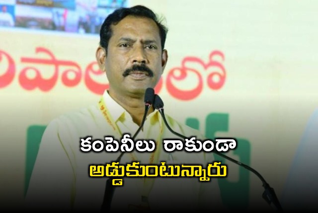 Palla Srinivasa Rao Criticizes Jagan for Obstructing Company Investments