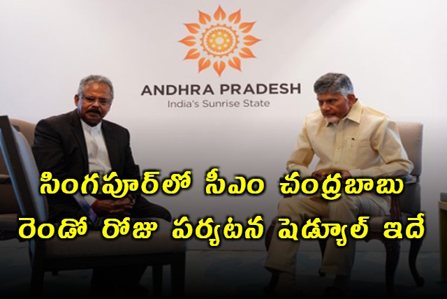 CM Chandrababu Singapore Tour Day 2 Schedule