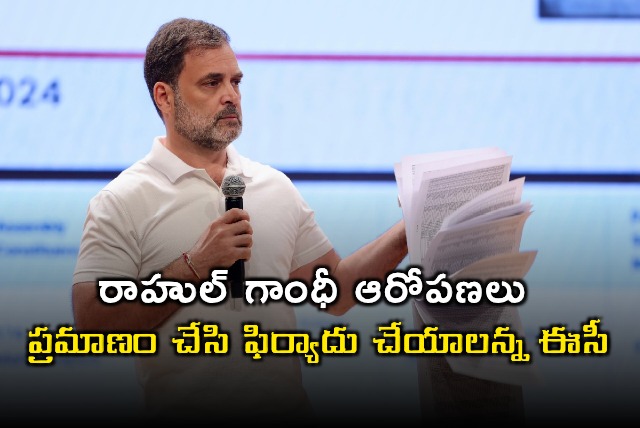 Rahul Gandhi Allegations EC demands affidavit on vote theft claims