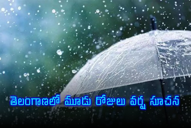 Rain Alert for Telangana Three Days of Showers